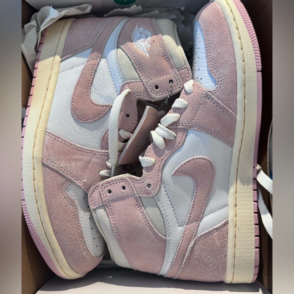 Jordan 1 pink high and off white  7y